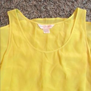 French Connection silk yellow tank